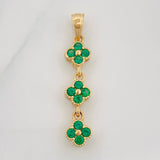 Dije Flores 1.6g / 1 1/4 in Oro Amarillo 18K