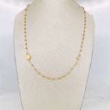 Miraculous Virgin Rosary Chain Cross 2.7g / 18 in / 2.5mm Yellow Gold 18K