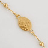 Miraculous Virgin Rosary Chain Cross 2.7g / 18 in / 2.5mm Yellow Gold 18K
