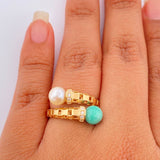 Anillo Tu y Yo 4.6gr / T5 3/4 / Oro Amarillo 18K $