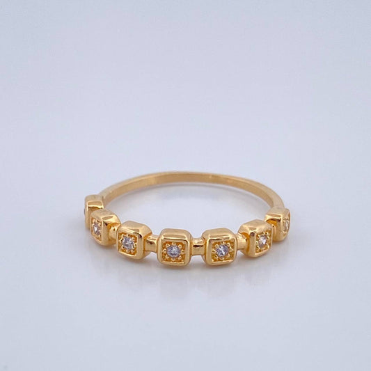 Churumbela Ring Squares 1.65gr / Size 5 1/2 / 18K Gold $