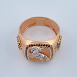 Anillo Herradura Caballo 6.8gr / T11 / Dos Oros Blanco Rosa 18K $