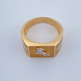 Anillo Caballo 8.95gr / T10 / Dos Oros Amarillo Blanco 18K $