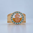 Anillo Signo Peso 9.1gr / T10 1/2 / Tres Oros 18K $