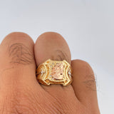 Anillo Caballo Espadas  9.55gr / T8 3/4 / Tres Oros 18K $