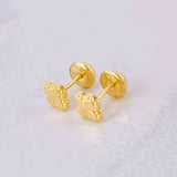 Clover Stud Earrings 0.45g / in / 5mm Yellow Gold 18K
