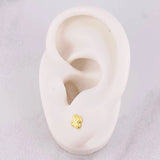 Clover Stud Earrings 0.45g / in / 5mm Yellow Gold 18K