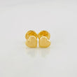Stud Earrings Heart 0.5g / in / 5mm Yellow Gold 18K