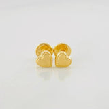 Stud Earrings Heart 0.5g / in / 5mm Yellow Gold 18K