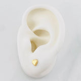 Stud Earrings Heart 0.5g / in / 5mm Yellow Gold 18K