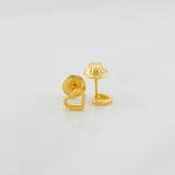 Stud Earrings Heart Silhouette 0.55g / in / 5mm Yellow Gold 18K