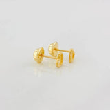 Stud Earrings Heart Silhouette 0.55g / in / 5mm Yellow Gold 18K