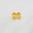 Stud Earrings Bordered Heart 0.5g / in / 5mm Yellow Gold 18K
