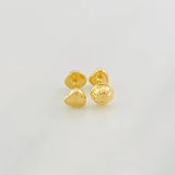 Stud Earrings Bordered Heart 0.5g / in / 5mm Yellow Gold 18K