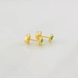 Stud Earrings Eye 0.7g / in / 4.6mm Yellow Gold 18K