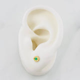 Stud Earrings Eye 0.7g / in / 4.6mm Yellow Gold 18K