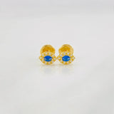 Stud Earrings Eye 0.7g / in / 4.6mm Yellow Gold 18K