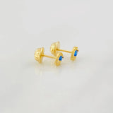 Stud Earrings Eye 0.7g / in / 4.6mm Yellow Gold 18K