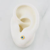 Stud Earrings Eye 0.7g / in / 4.6mm Yellow Gold 18K