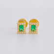 Square Halo Stud Earrings 0.7g / in / 5.3mm Yellow Gold 18K
