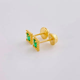 Square Halo Stud Earrings 0.7g / in / 5.3mm Yellow Gold 18K