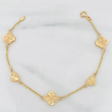 Classic Link Bracelet Clover 3.15g / 7 1/2 in / 1.65mm Yellow Gold 18K