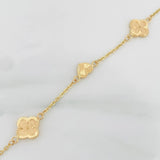 Classic Link Bracelet Clover 3.15g / 7 1/2 in / 1.65mm Yellow Gold 18K