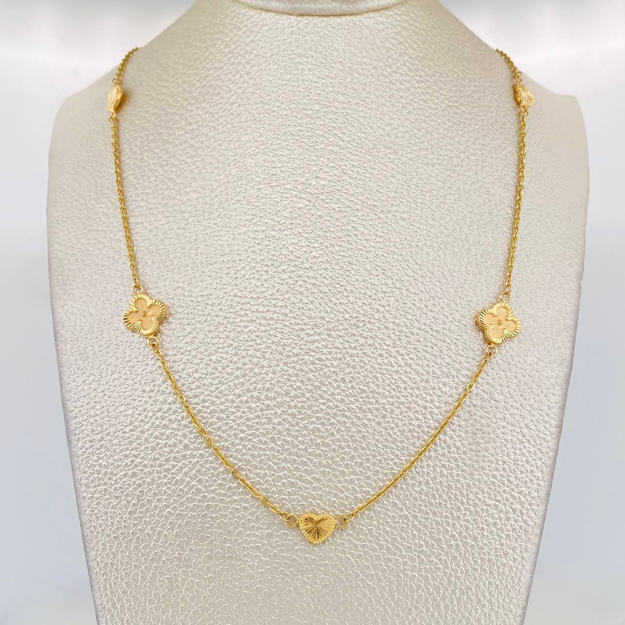 Cadena Aro Seguido Trebol 5.7g / 20 in / 1.55mm Oro Amarillo 18K