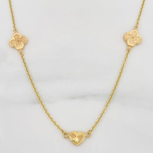 Cadena Aro Seguido Trebol 5.7g / 20 in / 1.55mm Oro Amarillo 18K