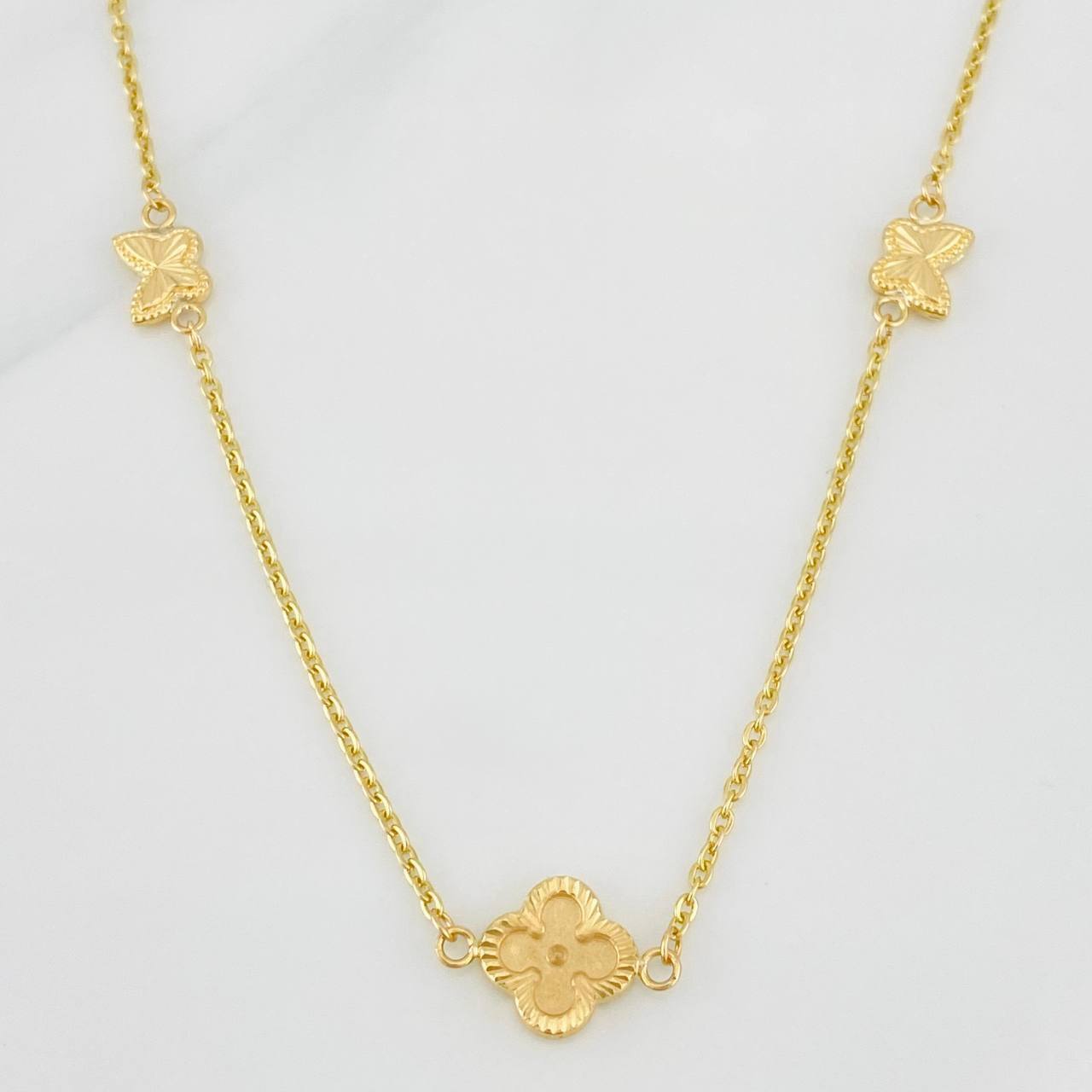 Cadena Aro Seguido Trebol 5.4g / 20 in / 1.62mm Oro Amarillo 18K