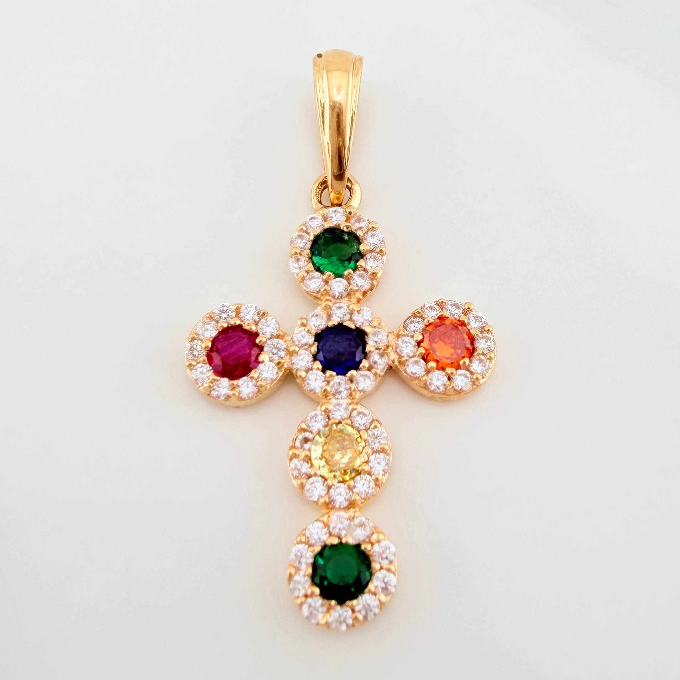 Pendant Dense Cross 2.4 g / 1 1/2 in 18K Yellow Gold