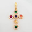 Pendant Dense Cross 2.4 g / 1 1/2 in 18K Yellow Gold