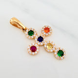 Pendant Dense Cross 2.4 g / 1 1/2 in 18K Yellow Gold