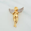 Pendant Guardian Angel 4.5 g / 1 1/4 in Two Golds Yellow White 18K