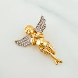 Pendant Guardian Angel 4.5 g / 1 1/4 in Two Golds Yellow White 18K