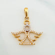 Pendant Angel 2.1 g / 1 1/4 in Two Golds Yellow White 18K