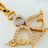 Pendant Angel 2.1 g / 1 1/4 in Two Golds Yellow White 18K