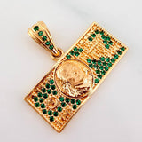Pendant Dollar Bill 3.45 g / 1 in Yellow Gold 18K