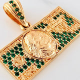 Pendant Dollar Bill 3.45 g / 1 in Yellow Gold 18K