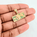 Pendant Dollar Bill 3.45 g / 1 in Yellow Gold 18K