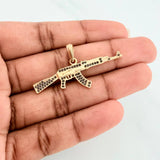Pendant Weapon Rifle 3.25 g / 1 3/4 in 18K Yellow Gold