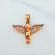 Pendant Guardian Angel 2.75 g / 1 in Two Golds White Rose 18K