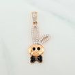 Pendant Rabbit 2.2 g / 1 1/4 in Three Golds 18K