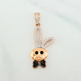 Pendant Rabbit 2.2 g / 1 1/4 in Three Golds 18K