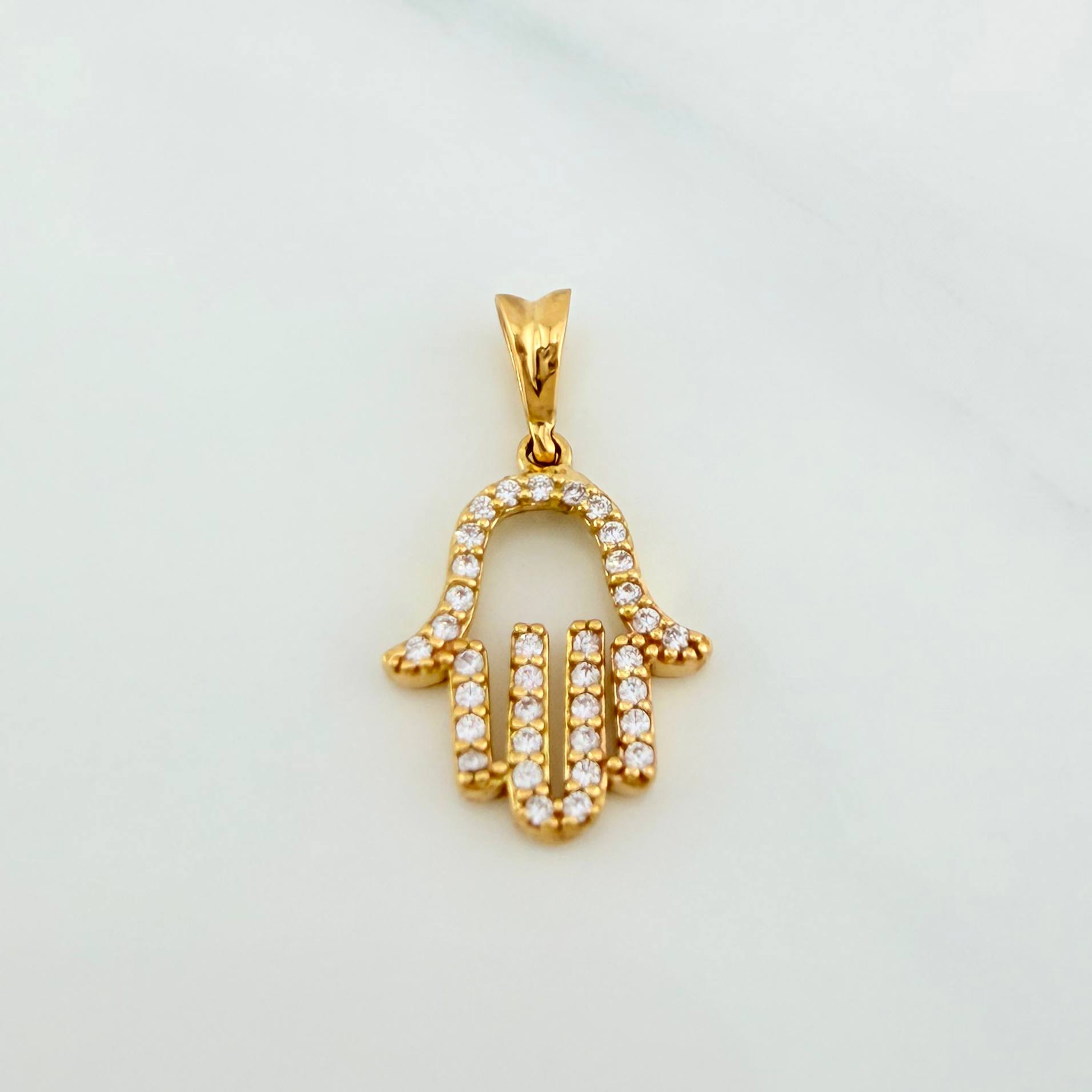 Pendant Hamsa Hand 1.15 g / 3/4 in Yellow Gold 18K