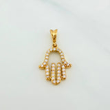 Pendant Hamsa Hand 1.15 g / 3/4 in Yellow Gold 18K
