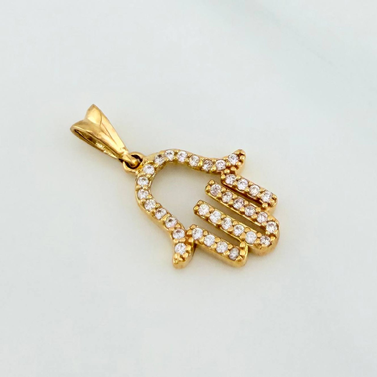 Pendant Hamsa Hand 1.15 g / 3/4 in Yellow Gold 18K
