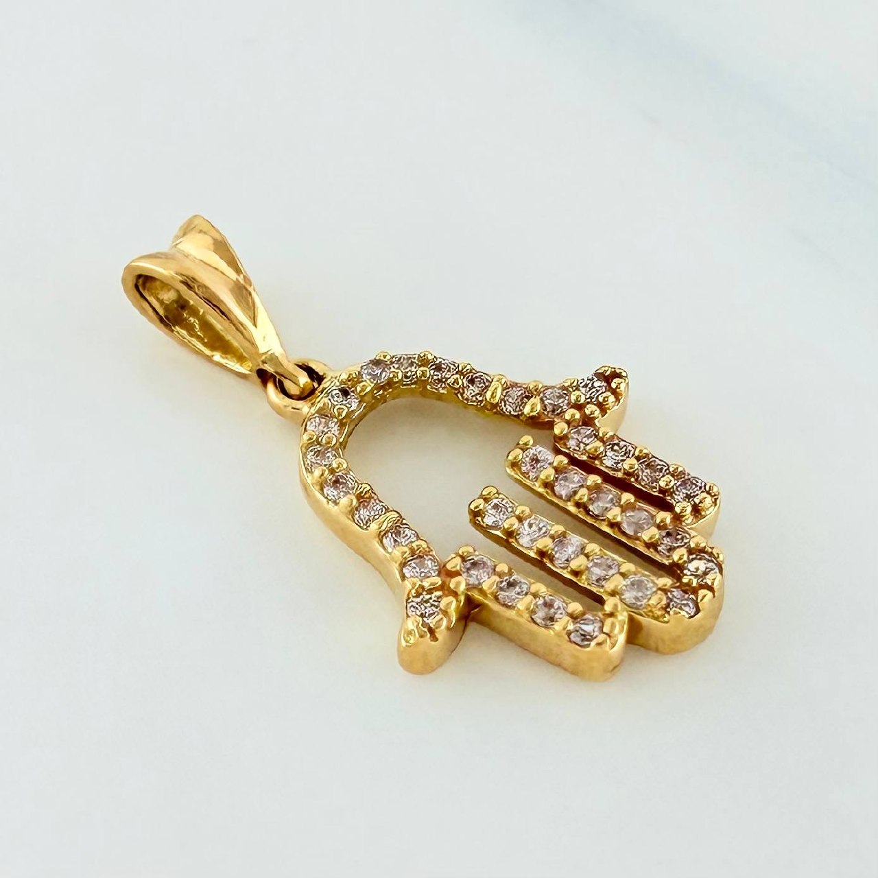Pendant Hamsa Hand 1.15 g / 3/4 in Yellow Gold 18K