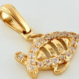 Pendant Skeleton Fish 1.05 g / 3/4 in 18K Yellow Gold