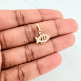 Pendant Skeleton Fish 1.05 g / 3/4 in 18K Yellow Gold